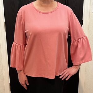 Ralph Lauren Women's Rose Bell Sleeve Blouse